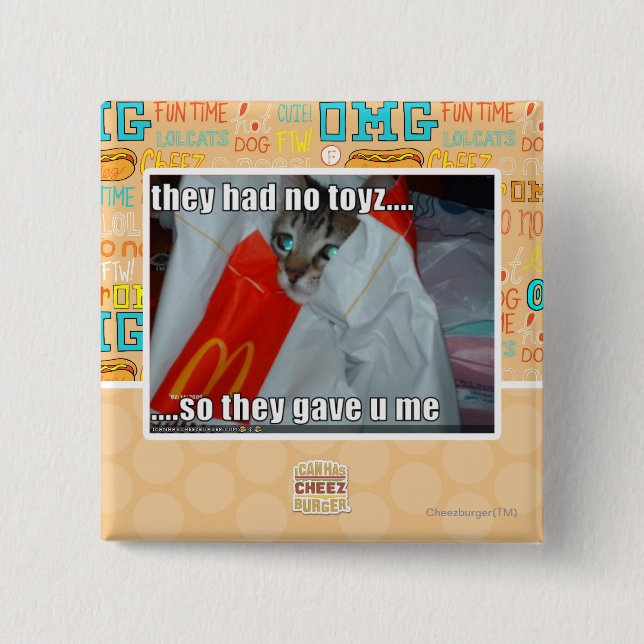 Bóton Quadrado 5.08cm não tiveram nenhum toyz (Frente)