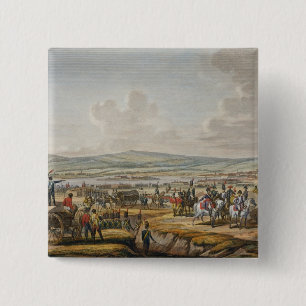 Bóton Quadrado 5.08cm Napoleon que visita o cerco trabalha em Danzig