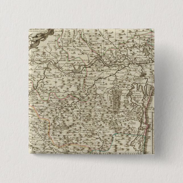 Bóton Quadrado 5.08cm Narbonne France 2 (Frente)