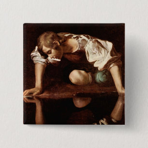 Bóton Quadrado 5.08cm Narciso por Caravaggio