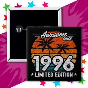 Bóton Quadrado 5.08cm Nascer 1996 Edição Limitada Edição Retroativa Desd