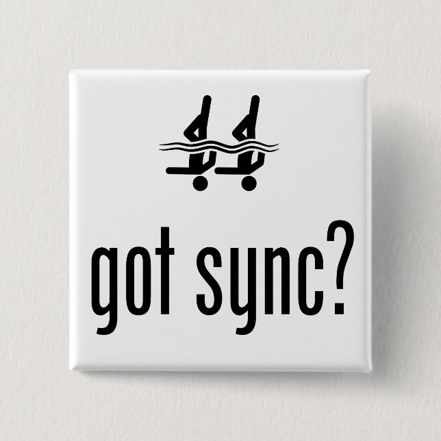 Bóton Quadrado 5.08cm Natação sincronizada (Frente)