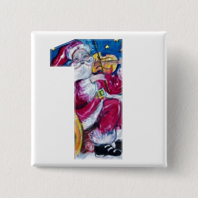 BÓTON QUADRADO 5.08CM NATAL NÚMERO 1 / PAPAIS NOEIS INSPIRADOS (Frente)