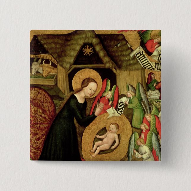 Bóton Quadrado 5.08cm Natividade, c.1425 (Frente)
