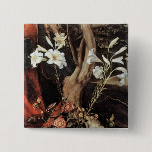 BÓTON QUADRADO 5.08CM NATIVIDADE COM VIAS BRANCAS - MÁGICA DO NATAL