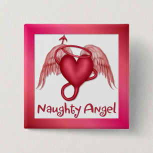 Bóton Quadrado 5.08cm Naughty Angel