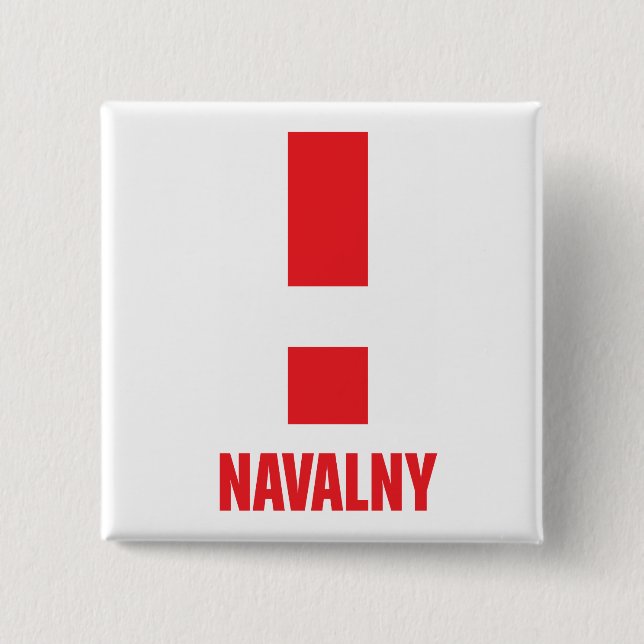BÓTON QUADRADO 5.08CM NAVALNY! (Frente)