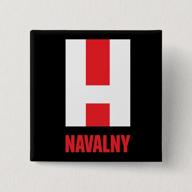 BÓTON QUADRADO 5.08CM NAVALNY! (Frente)