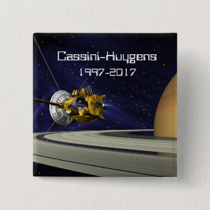 Bóton Quadrado 5.08cm nave espacial Cassini Huygens Saturn