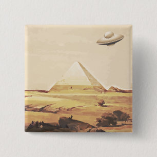 Bóton Quadrado 5.08cm Nave espacial de Giza