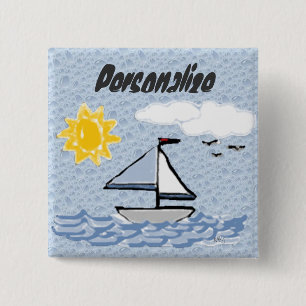 Bóton Quadrado 5.08cm Navio