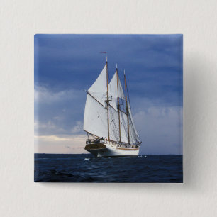 Bóton Quadrado 5.08cm Navio de navigação no mar Báltico