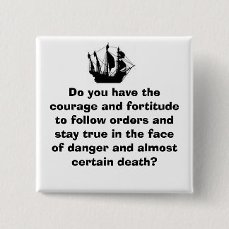 Bóton Quadrado 5.08cm Navio de pirata