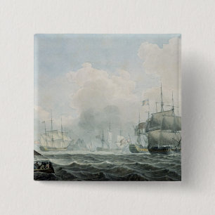 Bóton Quadrado 5.08cm Navios ingleses da guerra
