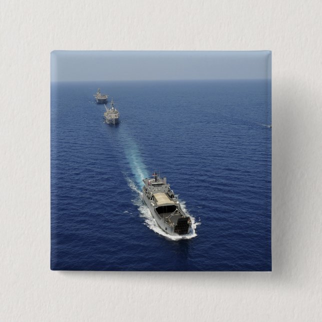 Bóton Quadrado 5.08cm Navios Marinhos da República das Filipinas (Frente)