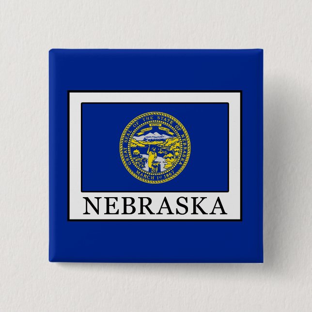 Bóton Quadrado 5.08cm Nebraska (Frente)
