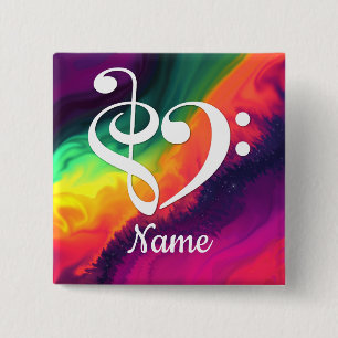 Bóton Quadrado 5.08cm Nebulosa Cardíaca Limpa-Limpa-Cama Torrível Person