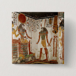 Bóton Quadrado 5.08cm Nefertari é trazido antes do deus