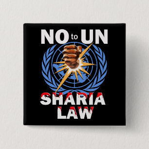 Bóton Quadrado 5.08cm Nenhum botão da lei do UN Sharia