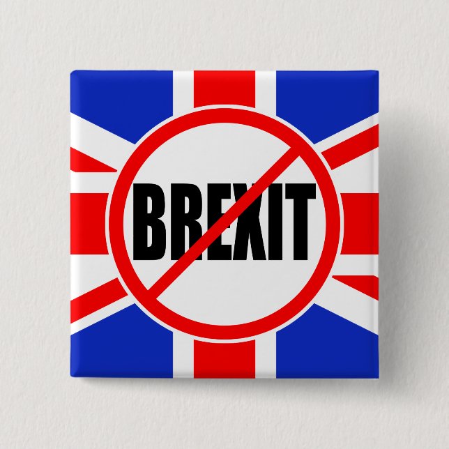 BÓTON QUADRADO 5.08CM "NENHUM BREXIT " (Frente)