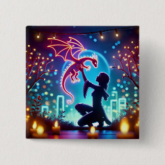 Bóton Quadrado 5.08cm neon dragon trainer