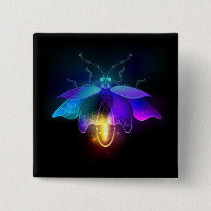 Bóton Quadrado 5.08cm Neon Firefly a preto