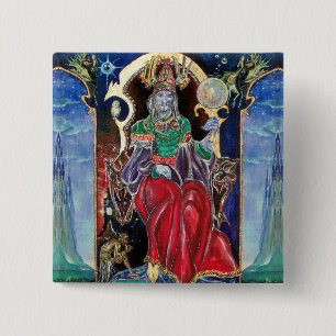 Bóton Quadrado 5.08cm NEUROMANCER, vermelho azul