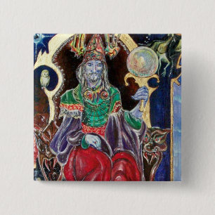 Bóton Quadrado 5.08cm NEUROMANCER, vermelho azul