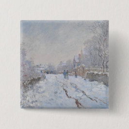Bóton Quadrado 5.08cm Neve na Argentina (por Claude Monet)
