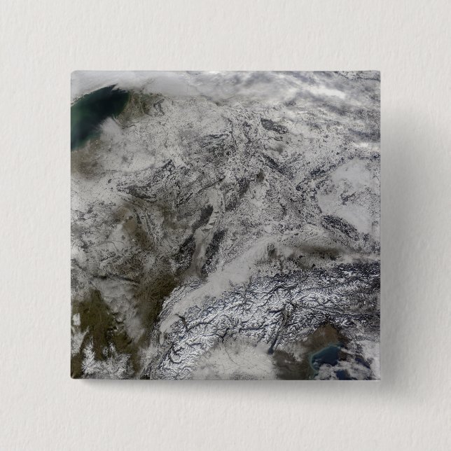 Bóton Quadrado 5.08cm Neve na Europa (Frente)