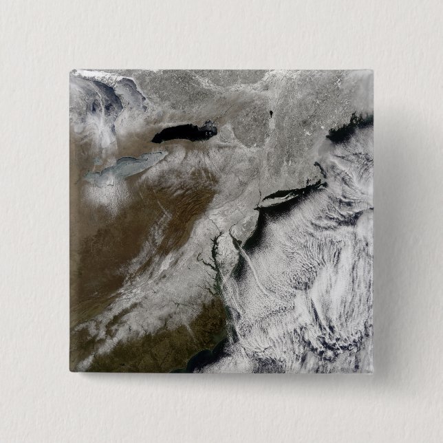 Bóton Quadrado 5.08cm Neve no nordeste dos Estados Unidos (Frente)
