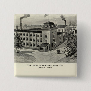 Bóton Quadrado 5.08cm New Departure Bell Co, Miller Bros Cutlery Co