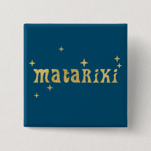 Bóton Quadrado 5.08cm New Zealand Maori - Matariki Stars 1