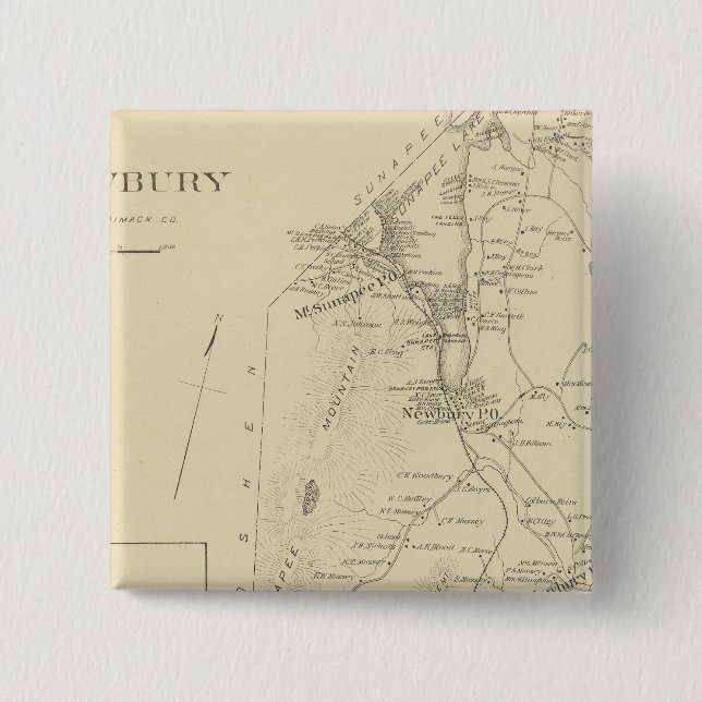 Bóton Quadrado 5.08cm Newbury (Frente)