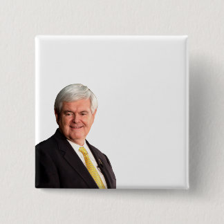 Bóton Quadrado 5.08cm Newt Gingrich - Escreva seu próprio texto