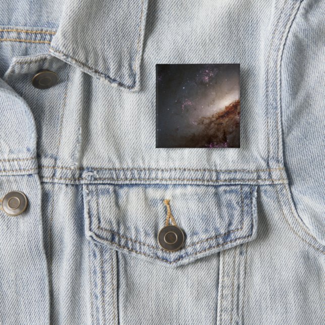 Bóton Quadrado 5.08cm Ngc 4258 Em Formação Estelar Intensa. (In Situ)