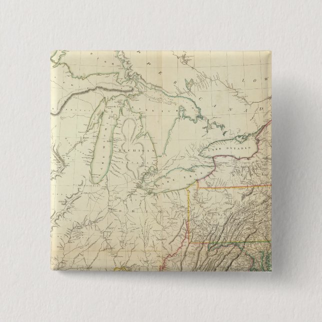 Bóton Quadrado 5.08cm Niagara Falls, Nova York (Frente)