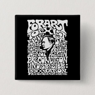Bóton Quadrado 5.08cm Nietzsche - arte