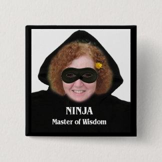 Bóton Quadrado 5.08cm Ninja: Mestre da Sabedoria