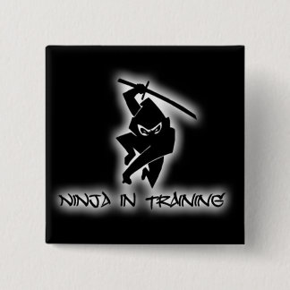 Bóton Quadrado 5.08cm ninja no treinamento