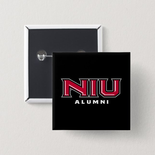 Bóton Quadrado 5.08cm NIU Alumni (Frente & Verso)