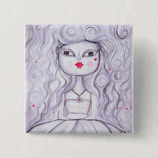 Bóton Quadrado 5.08cm No botão do amor