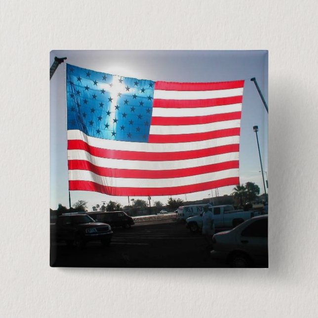 Bóton Quadrado 5.08cm No DEUS nós confiamos (Frente)