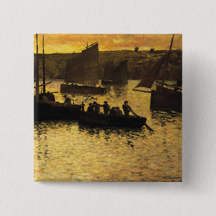 Bóton Quadrado 5.08cm No porto, 1895
