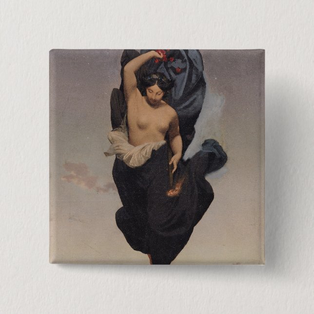 Bóton Quadrado 5.08cm Noite, c.1850-55 (Frente)