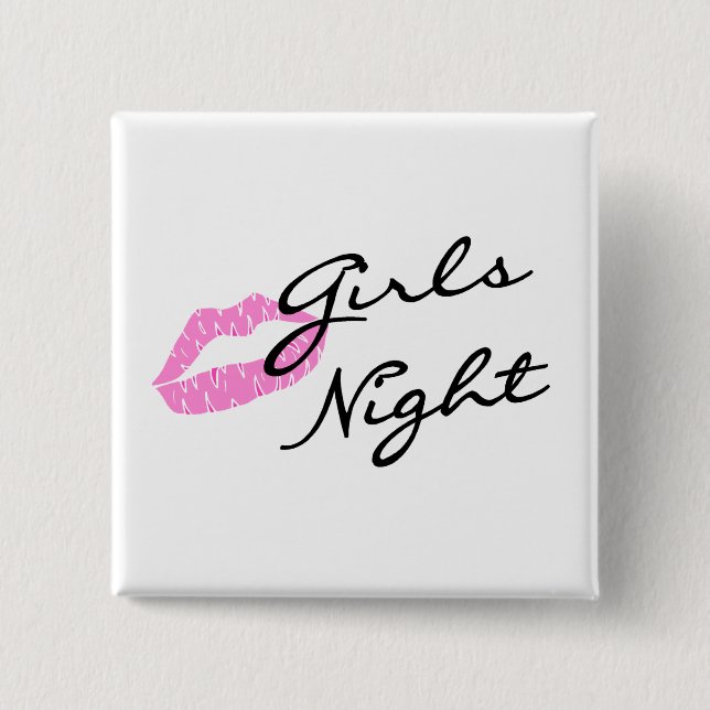 Bóton Quadrado 5.08cm Noite das meninas (Frente)