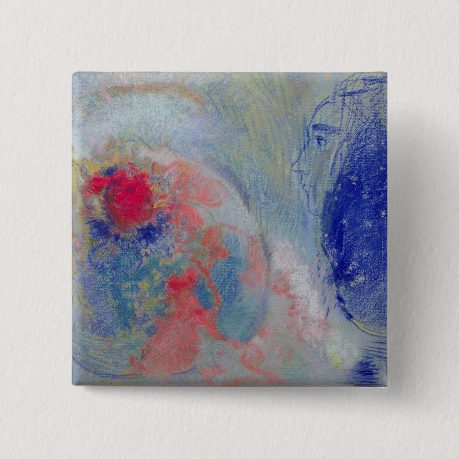 Bóton Quadrado 5.08cm Noite e dia, 1908-11 (Frente)