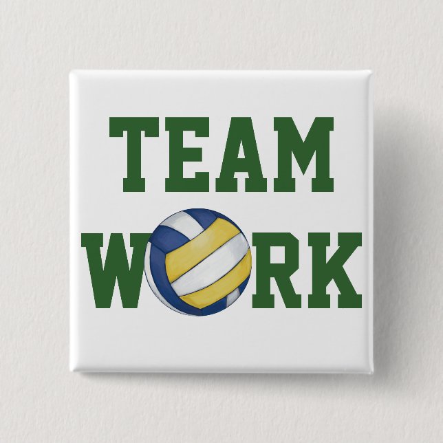 Bóton Quadrado 5.08cm Nome e número da equipe de voleibol (Frente)
