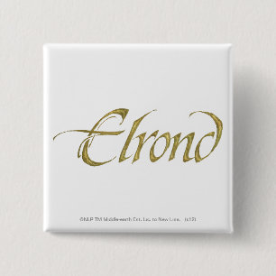 Bóton Quadrado 5.08cm Nome ELROND™ Texturizado