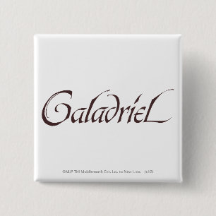 Bóton Quadrado 5.08cm Nome Galadriel Sólido